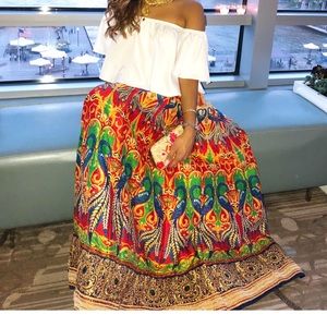 Lehenga. Doesn’t come with white blouse.